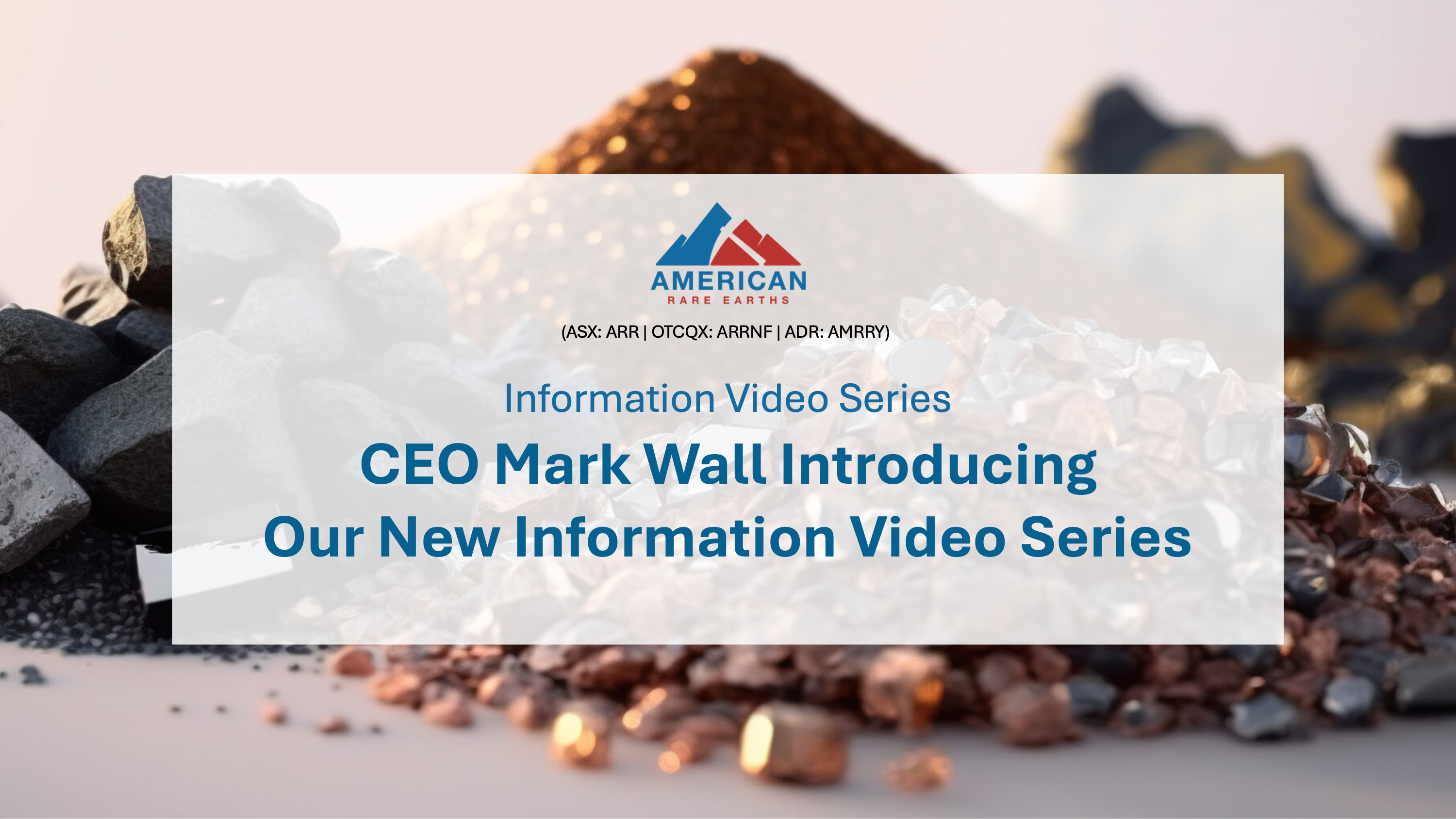  CEO Mark Wall Introducing Our New Information Video Series