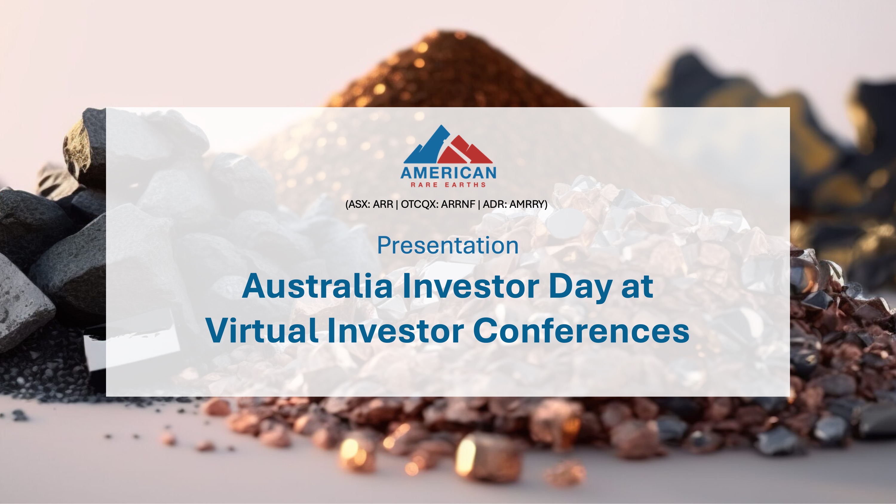 Presentation: Australia Investor Day at Virtual Investor Conferences